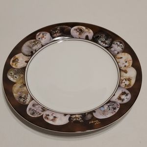 Porcelain Decortive Cat Plate